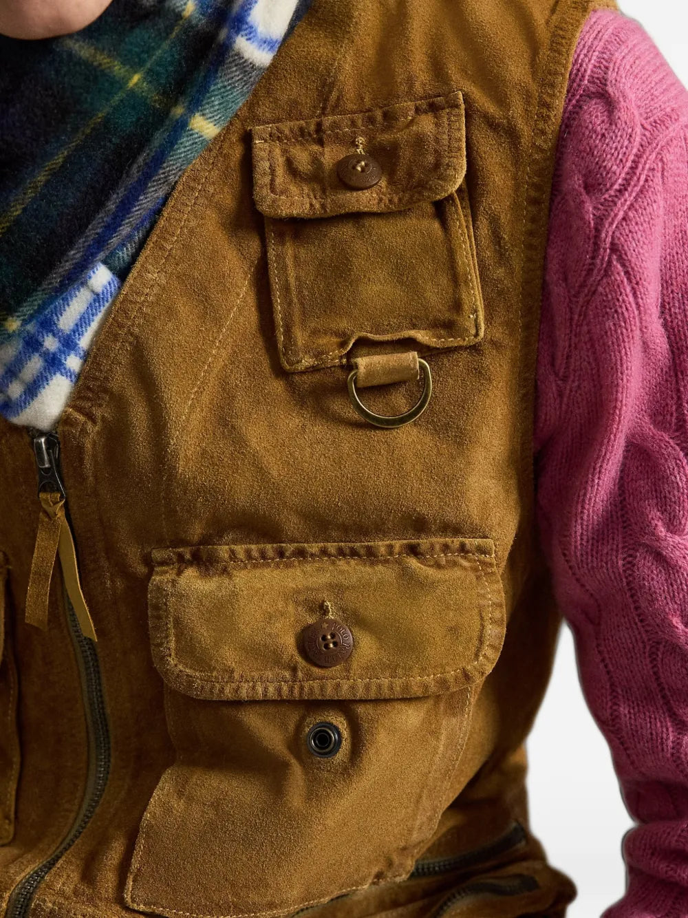 suede Utility gilet