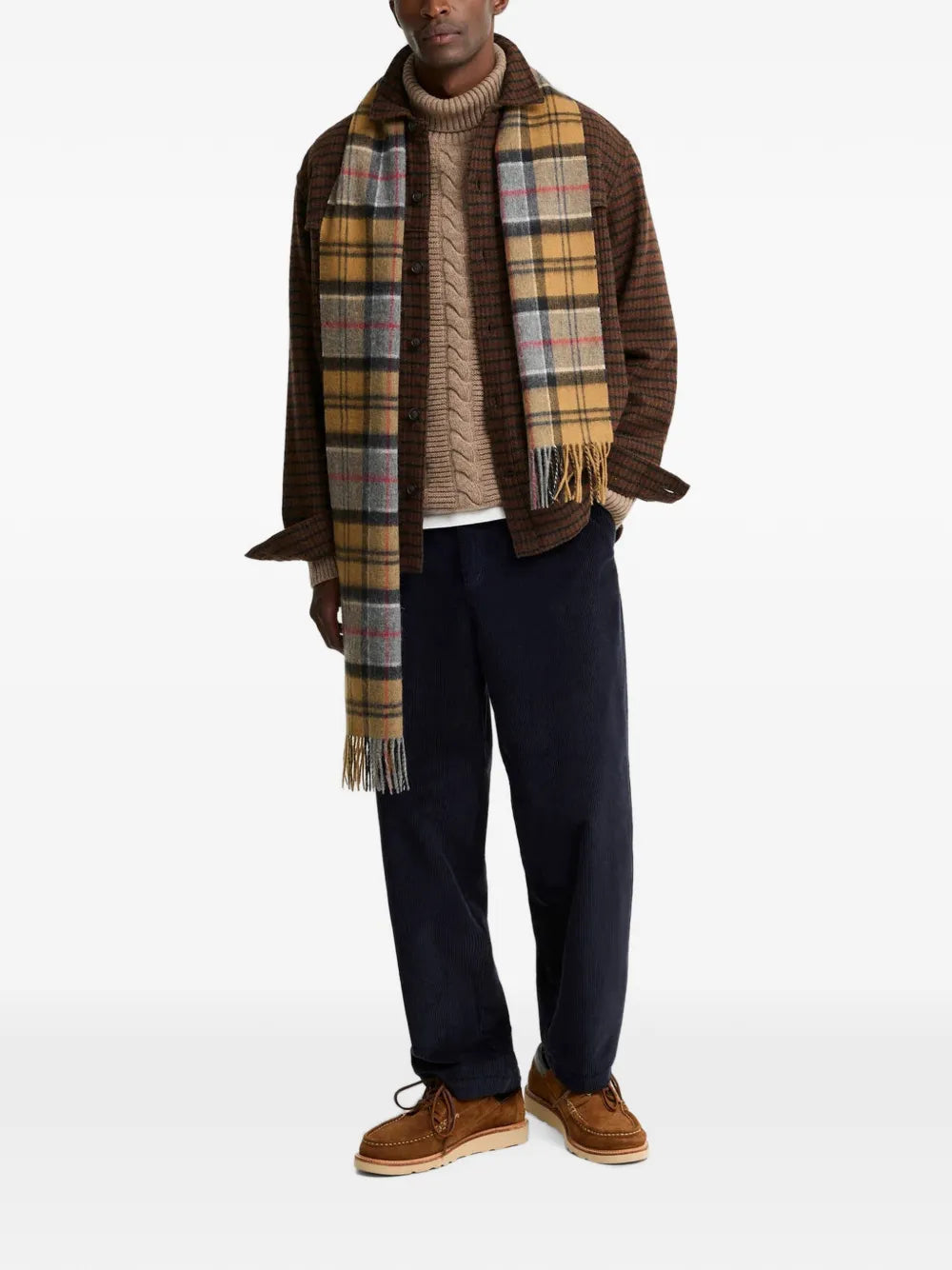 Hatfield check-pattern button-down shirt
