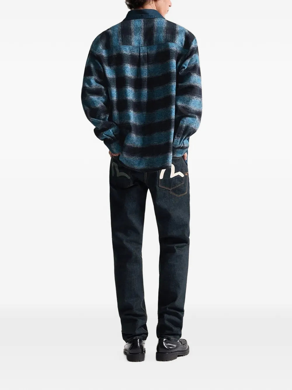 Seagull-print jeans