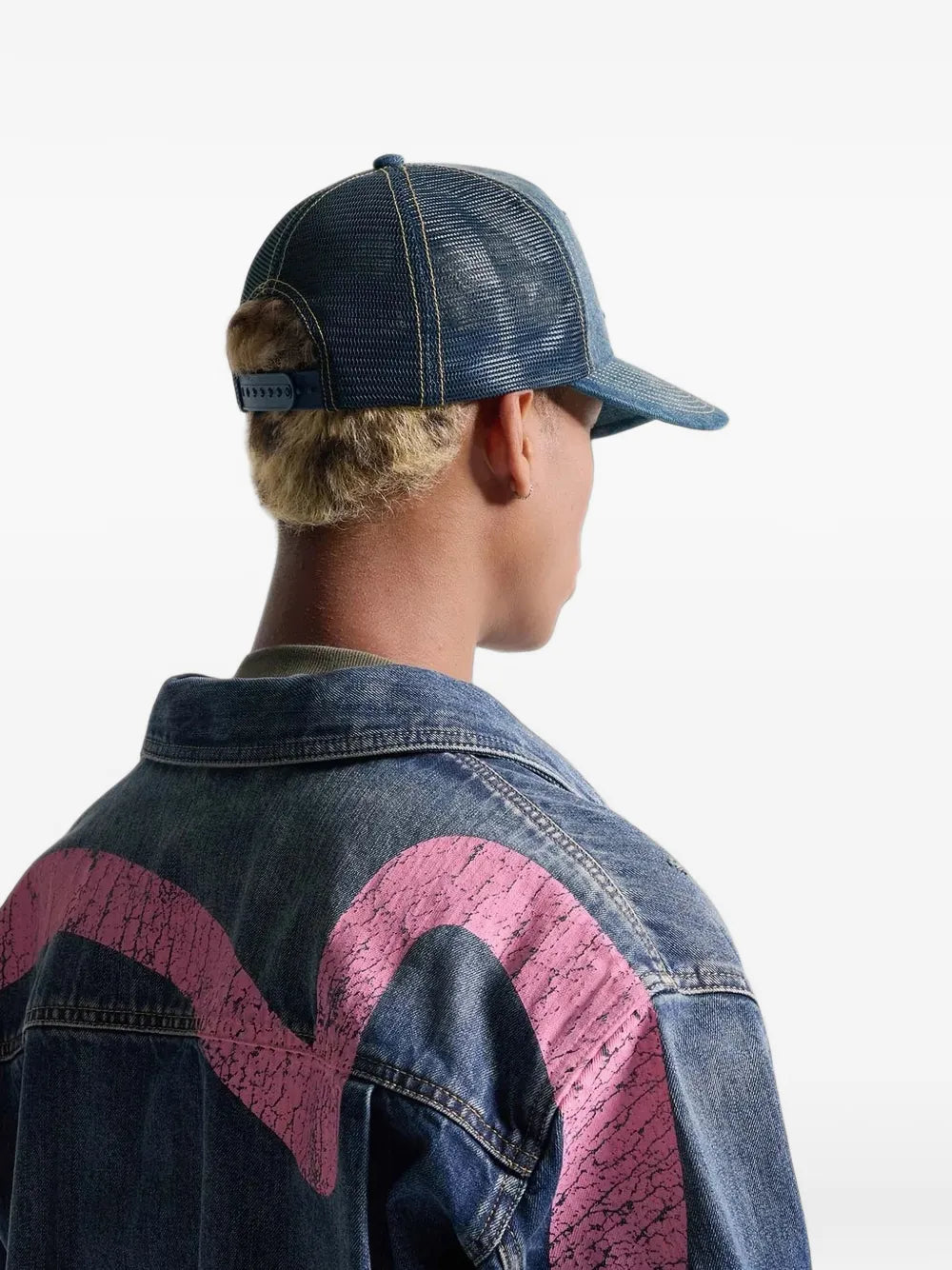 Seagull-print patch-pocket cap
