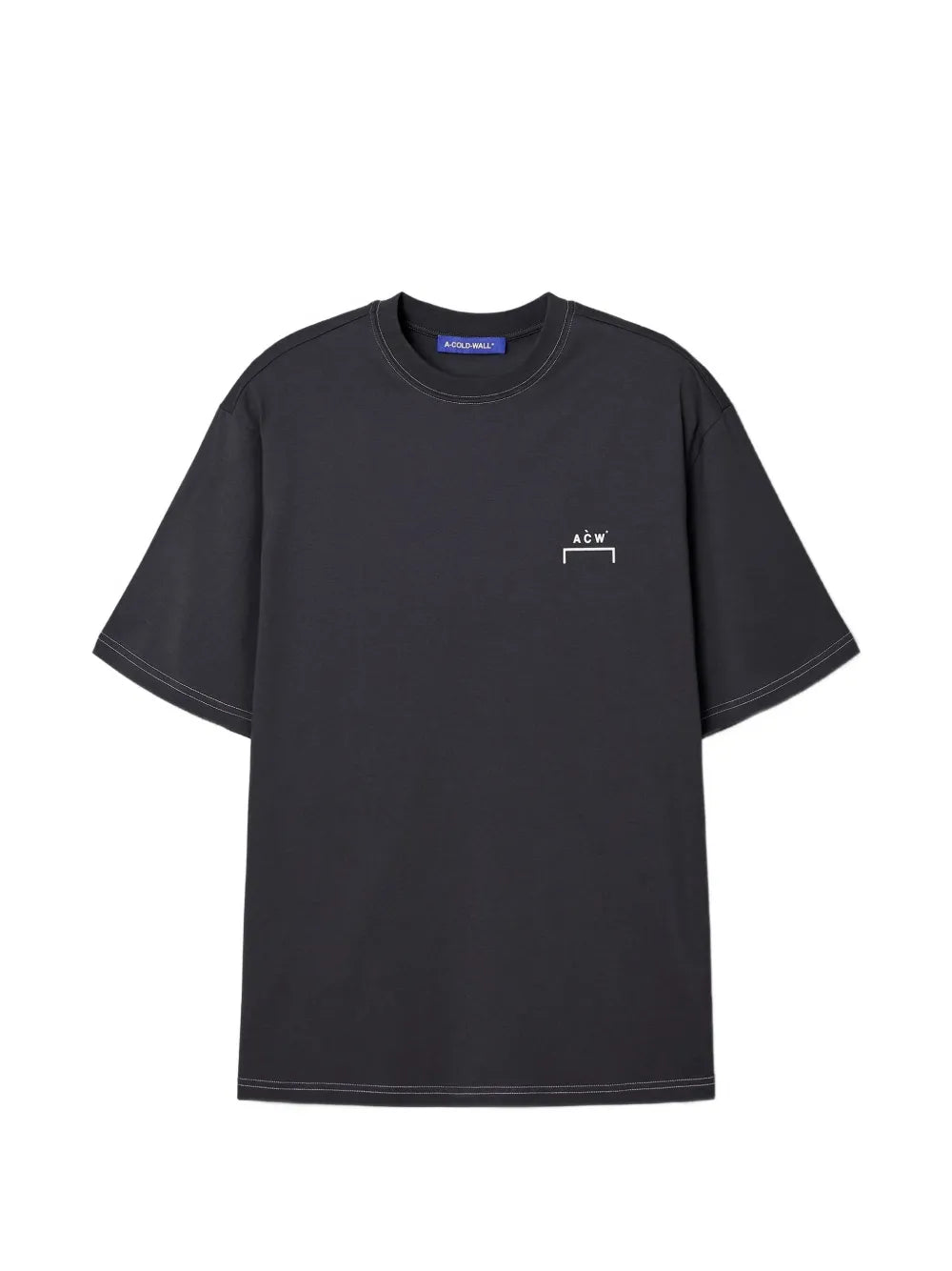 logo-print contrast-stitch T-shirt