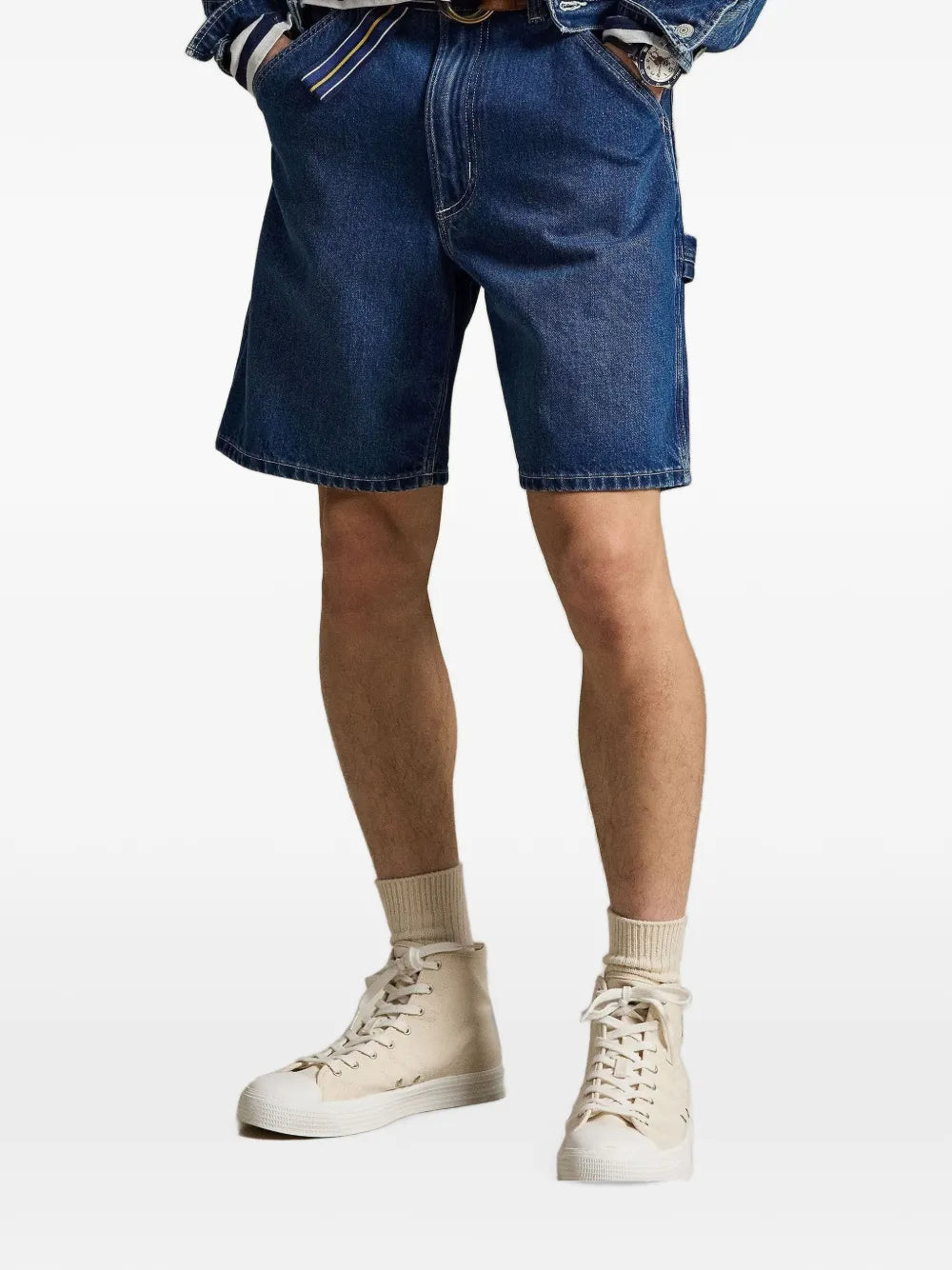 logo-embroidered carpenter shorts