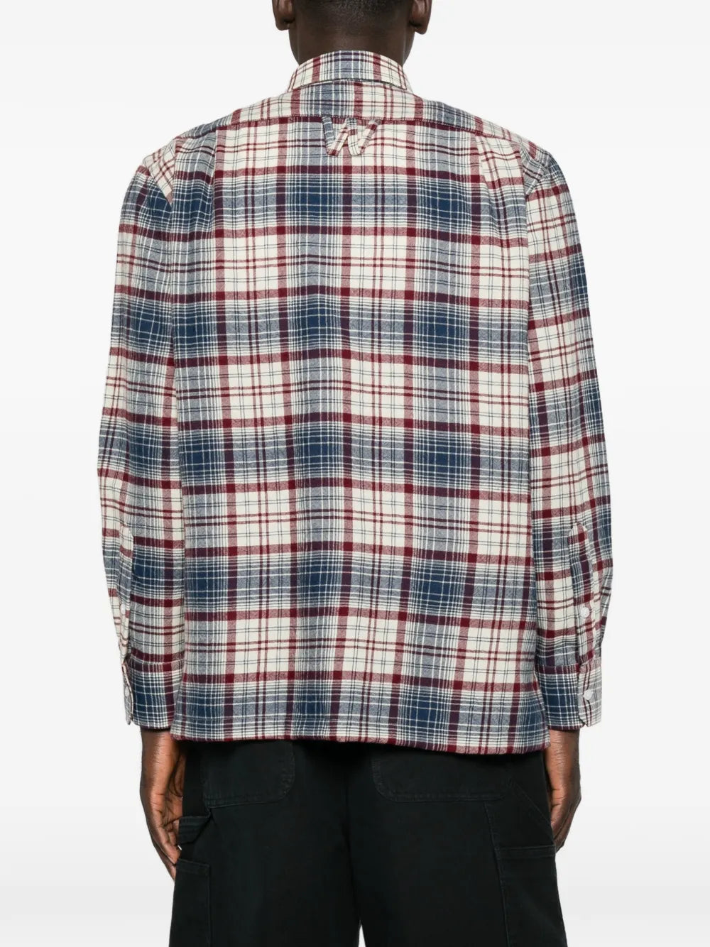 check-pattern button-down shirt