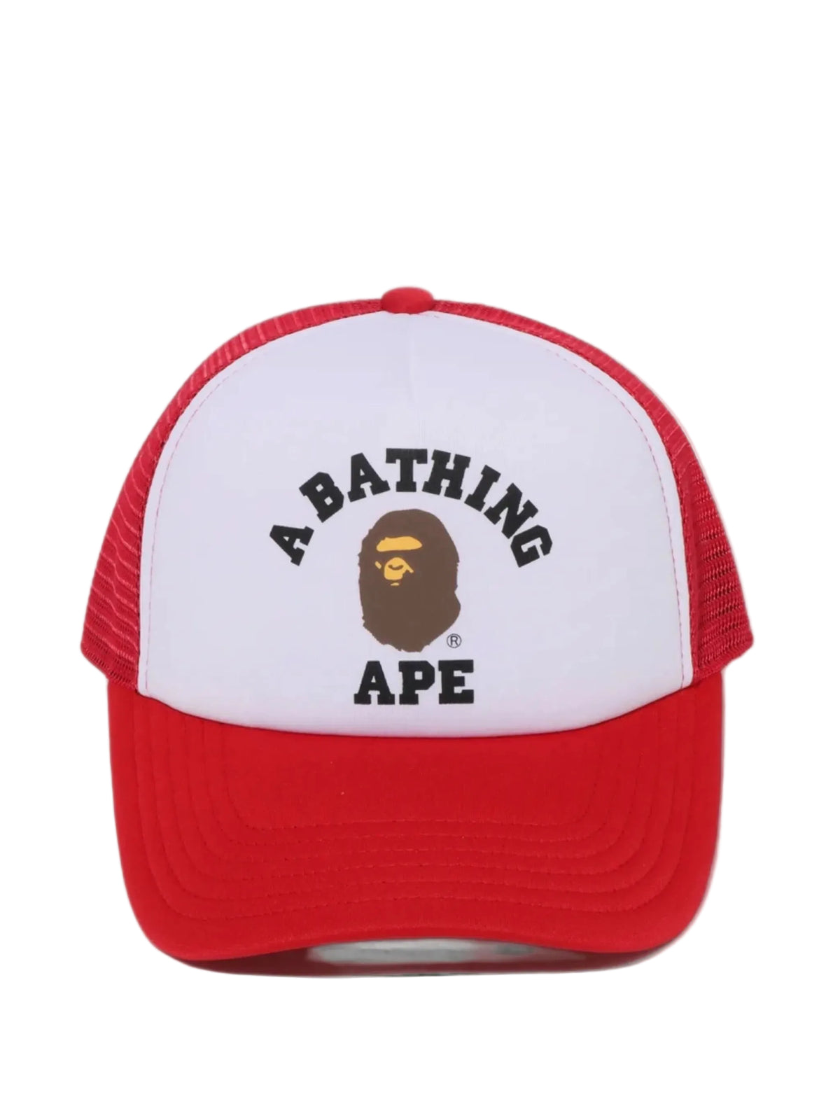 College Logo-Print Mesh-Panel Trucker Cap
