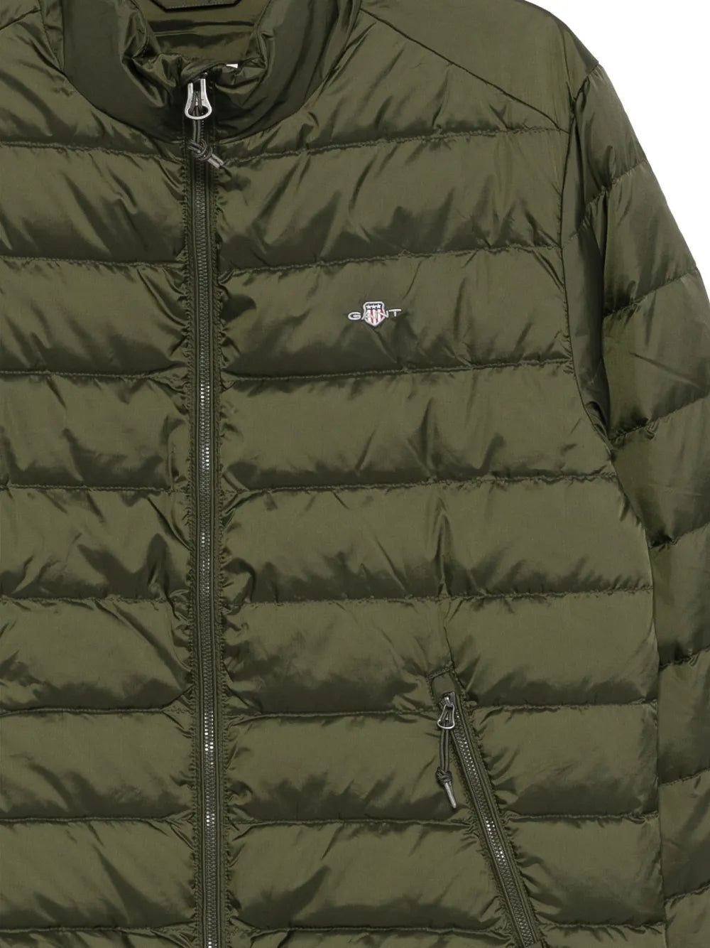 logo-embroidered padded jacket