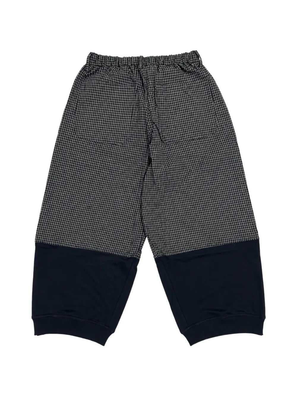 Check-Pattern Panelled Trousers