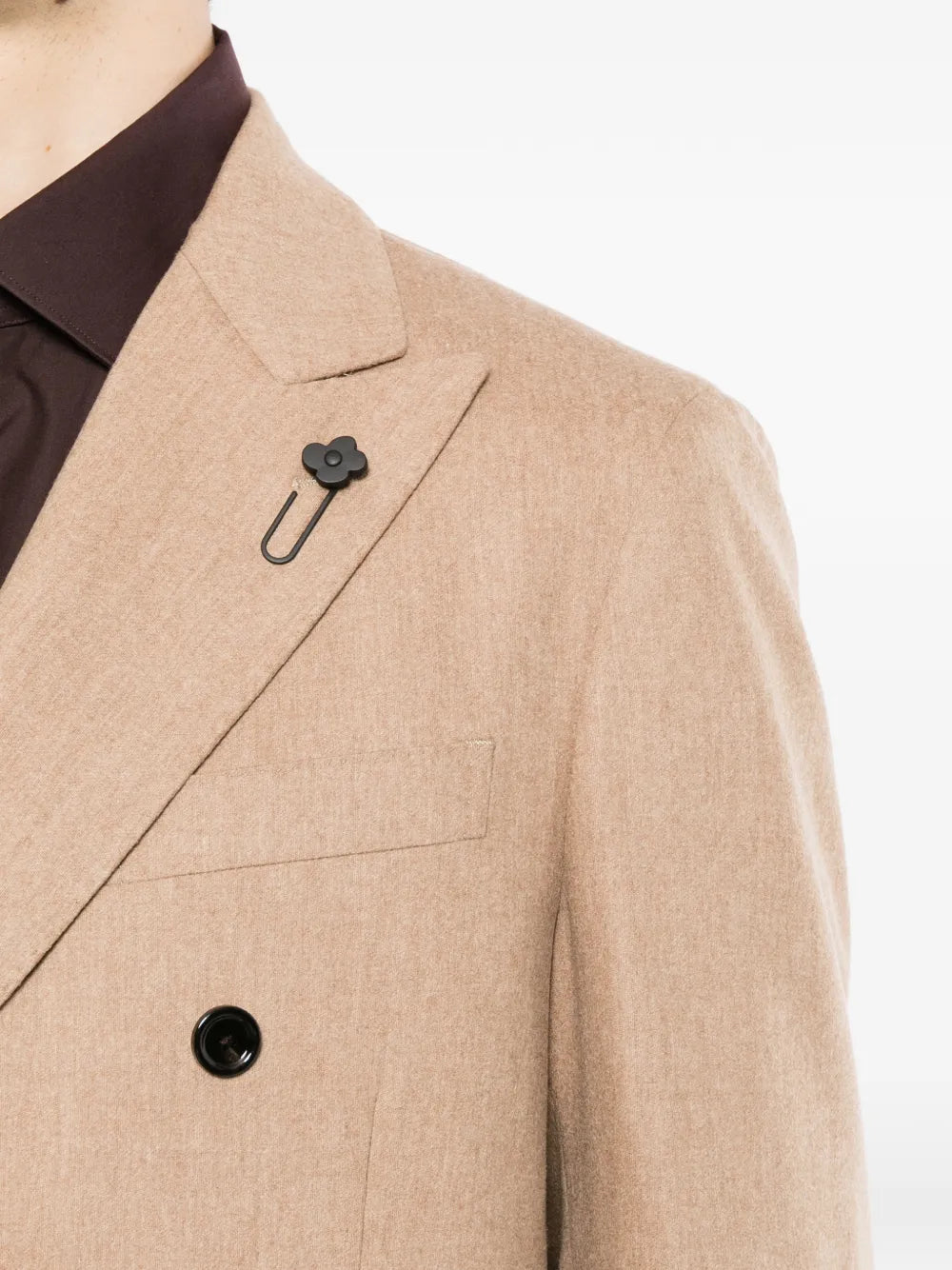 double-breasted peak-lapels blazer