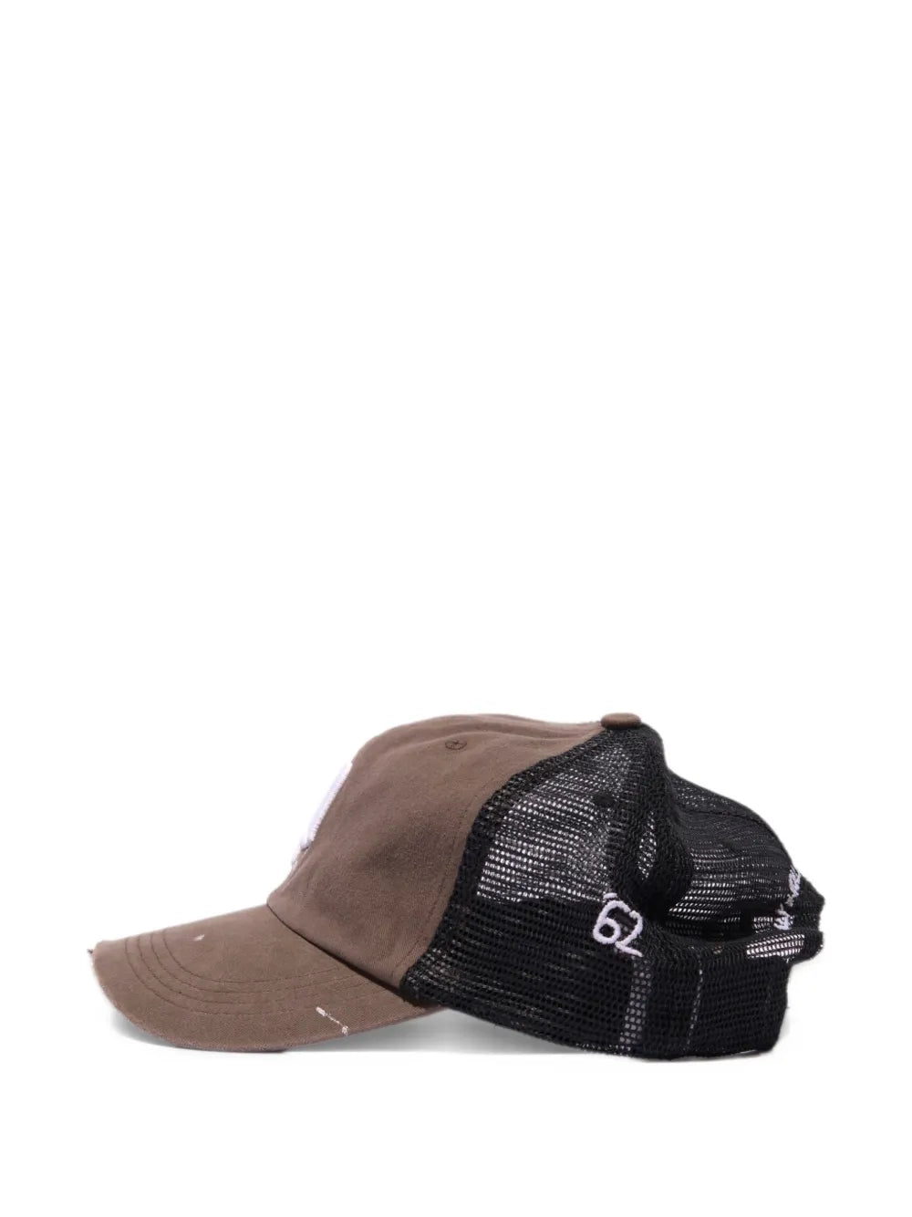 distressed mesh-panel baseball cap