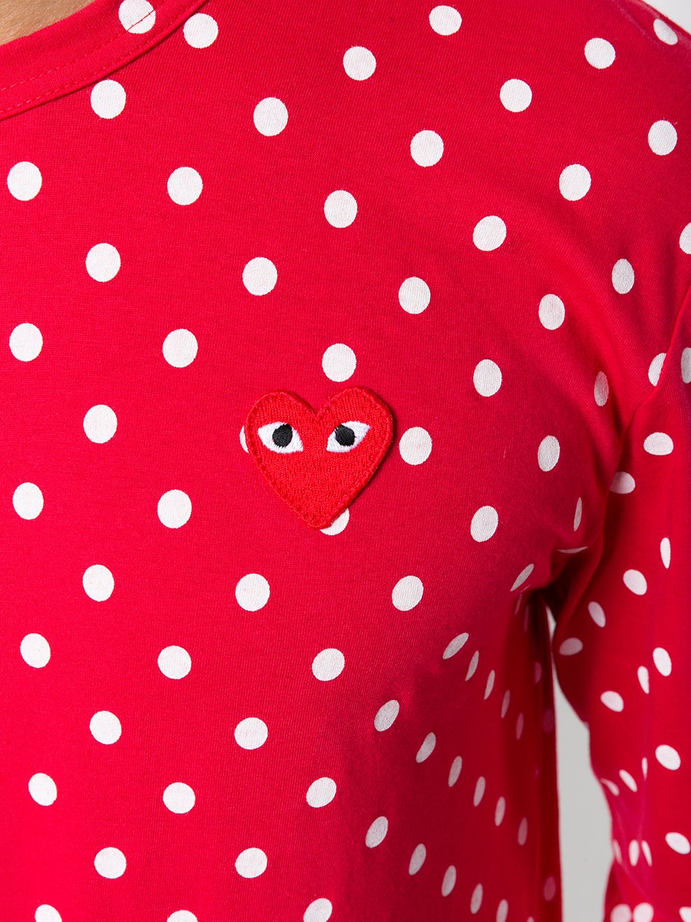 Long Sleeve Polka-Dot T-Shirt