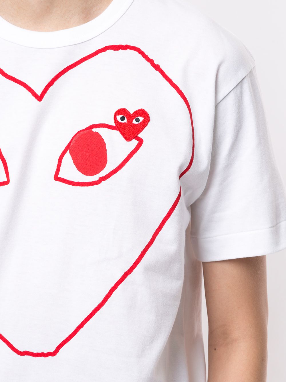 Short Sleeve Heart Print T-Shirt