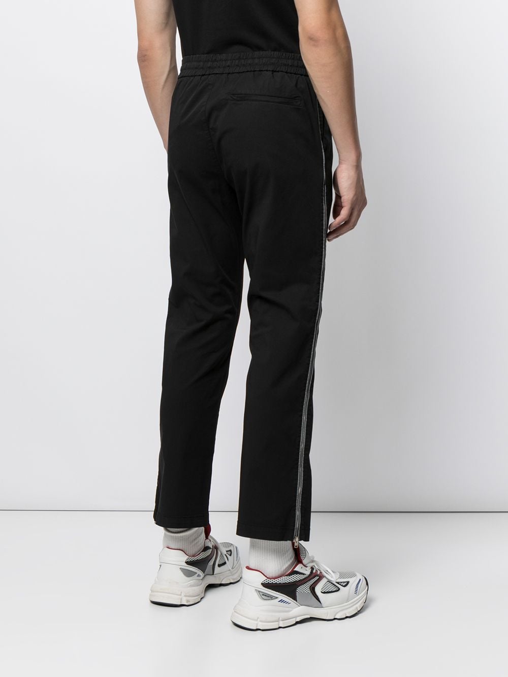 Elasticated-Waist Cotton-Blend Track Trousers