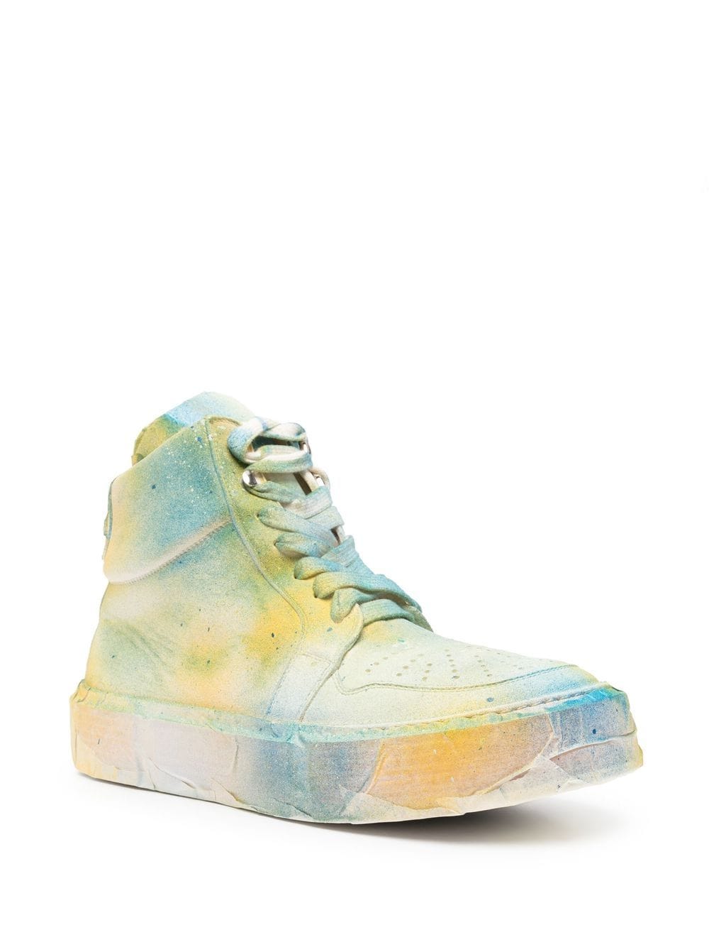 Spray-Effect High-Top Sneakers