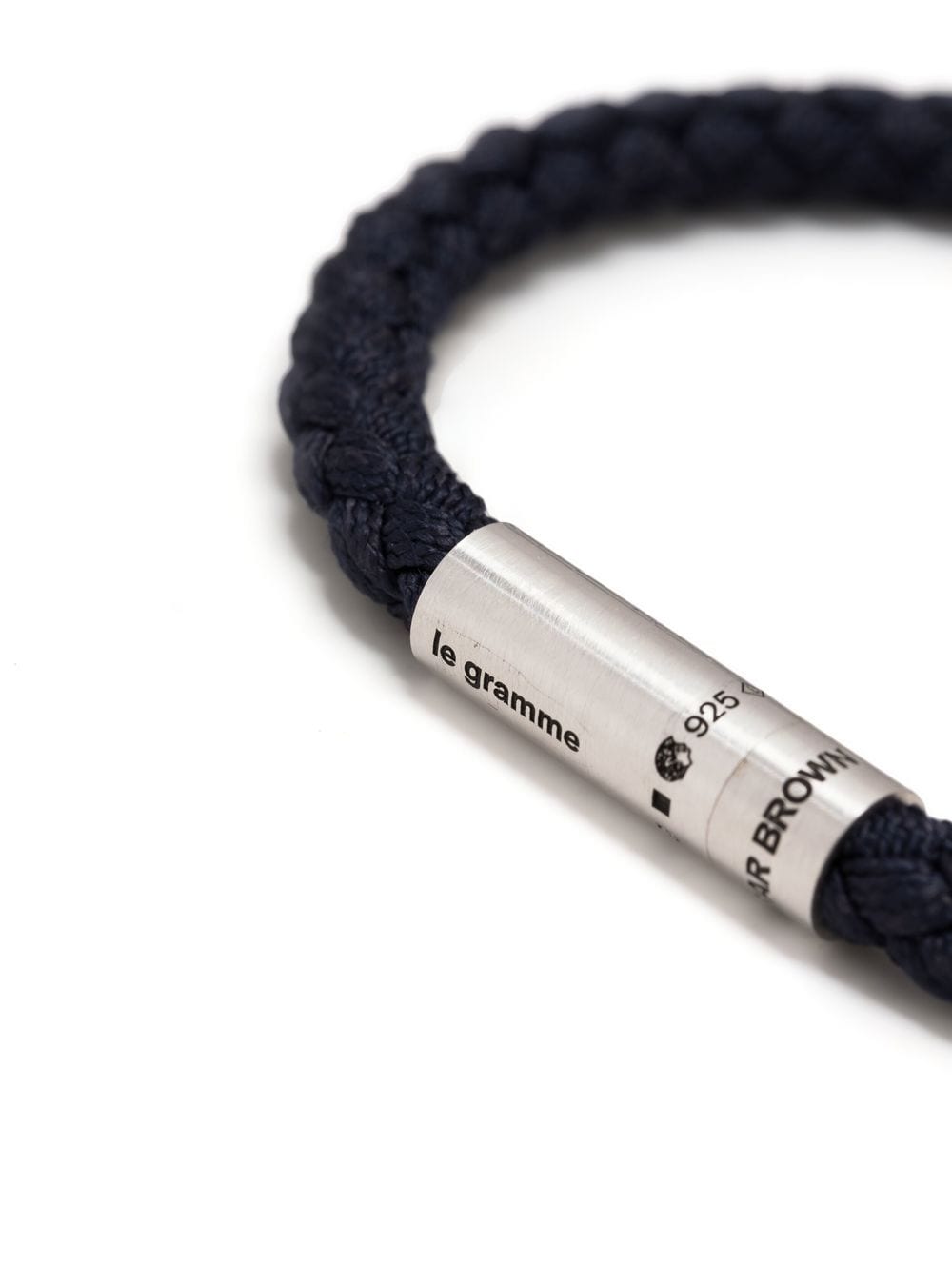 X Orlebar Brown Engraved-Logo Bracelet
