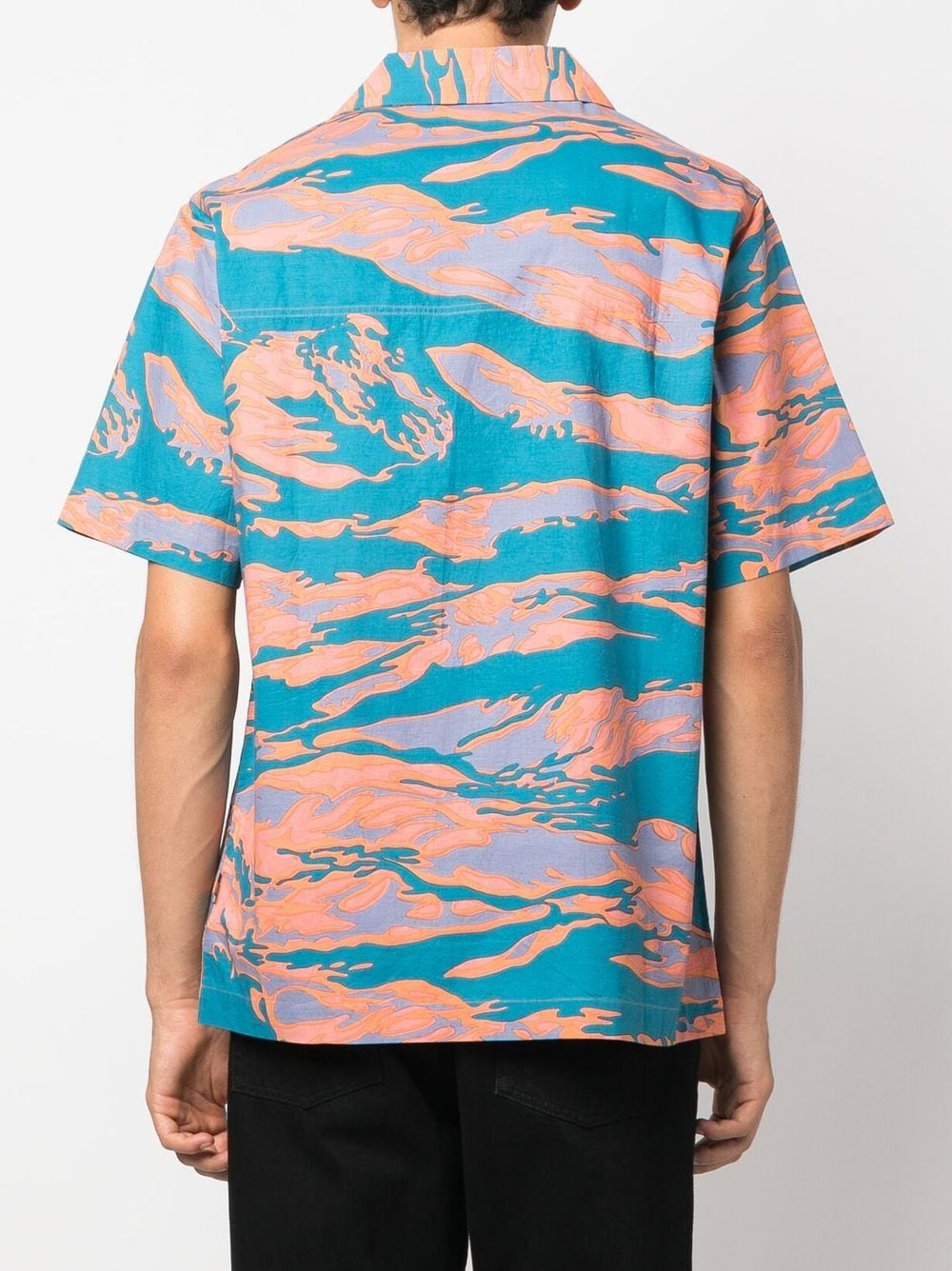 Graphic-Print Camp-Collar Shirt