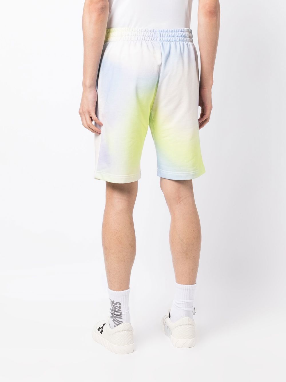 Embroidered-Logo Tie-Dye Shorts