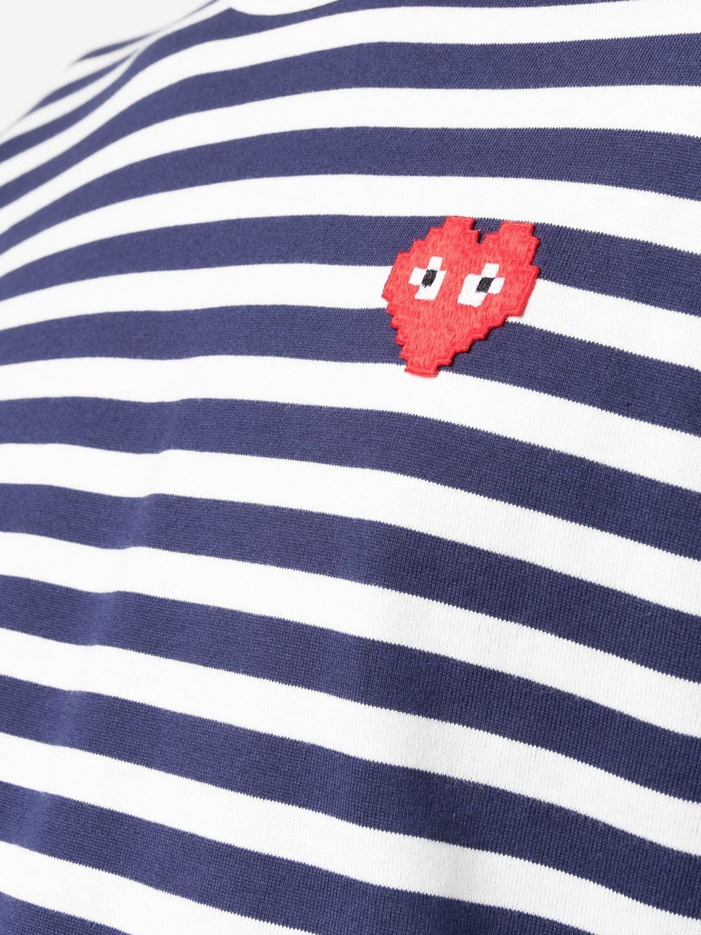 Stripe-Pattern Cotton T-Shirt