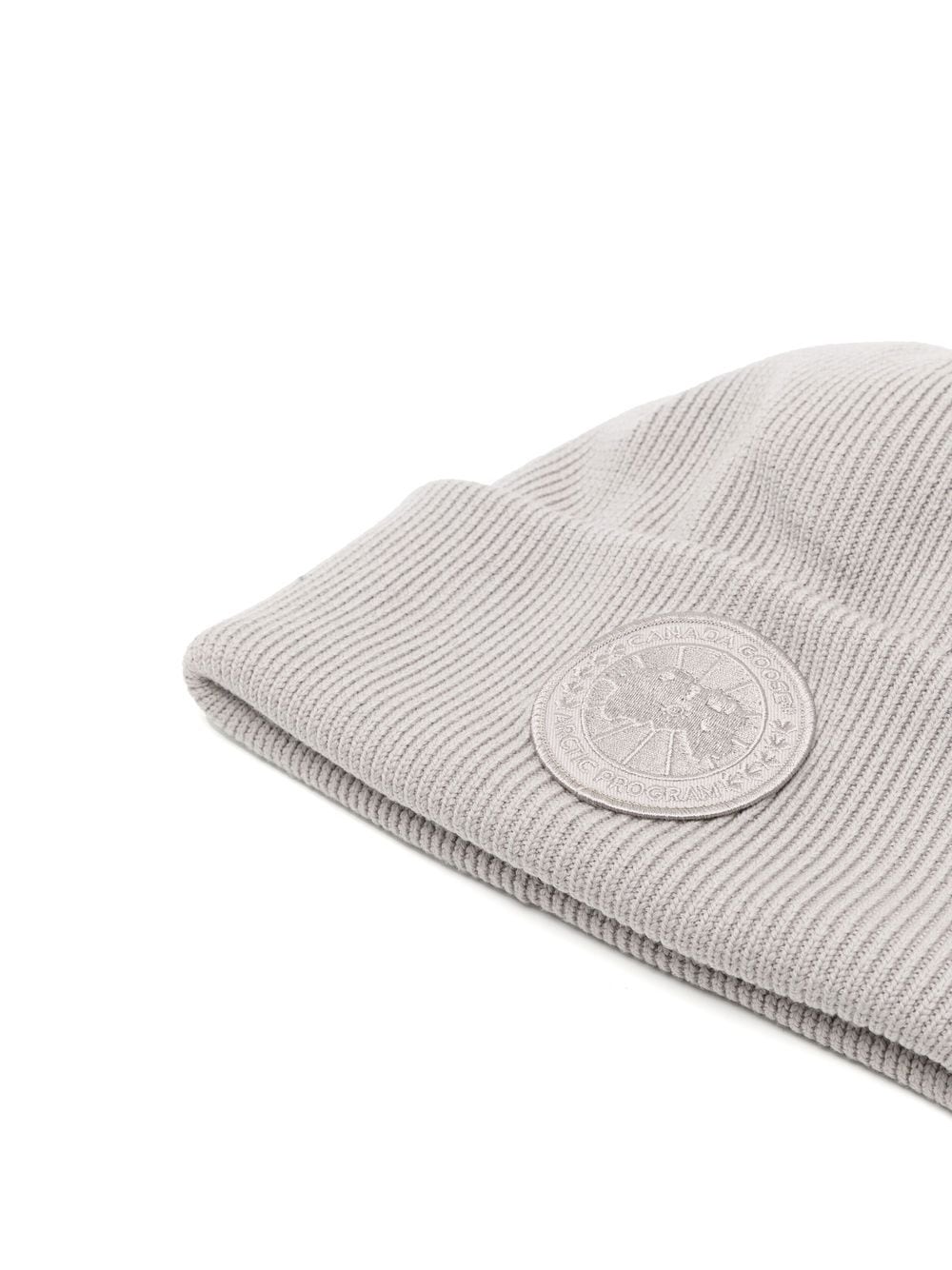Logo-Patch Ribbed-Knit Beanie