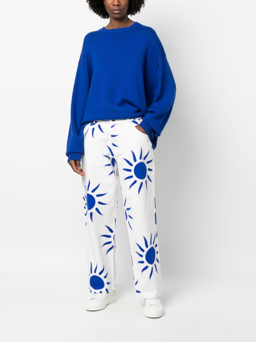 Graphic-Print Straight-Leg Jeans