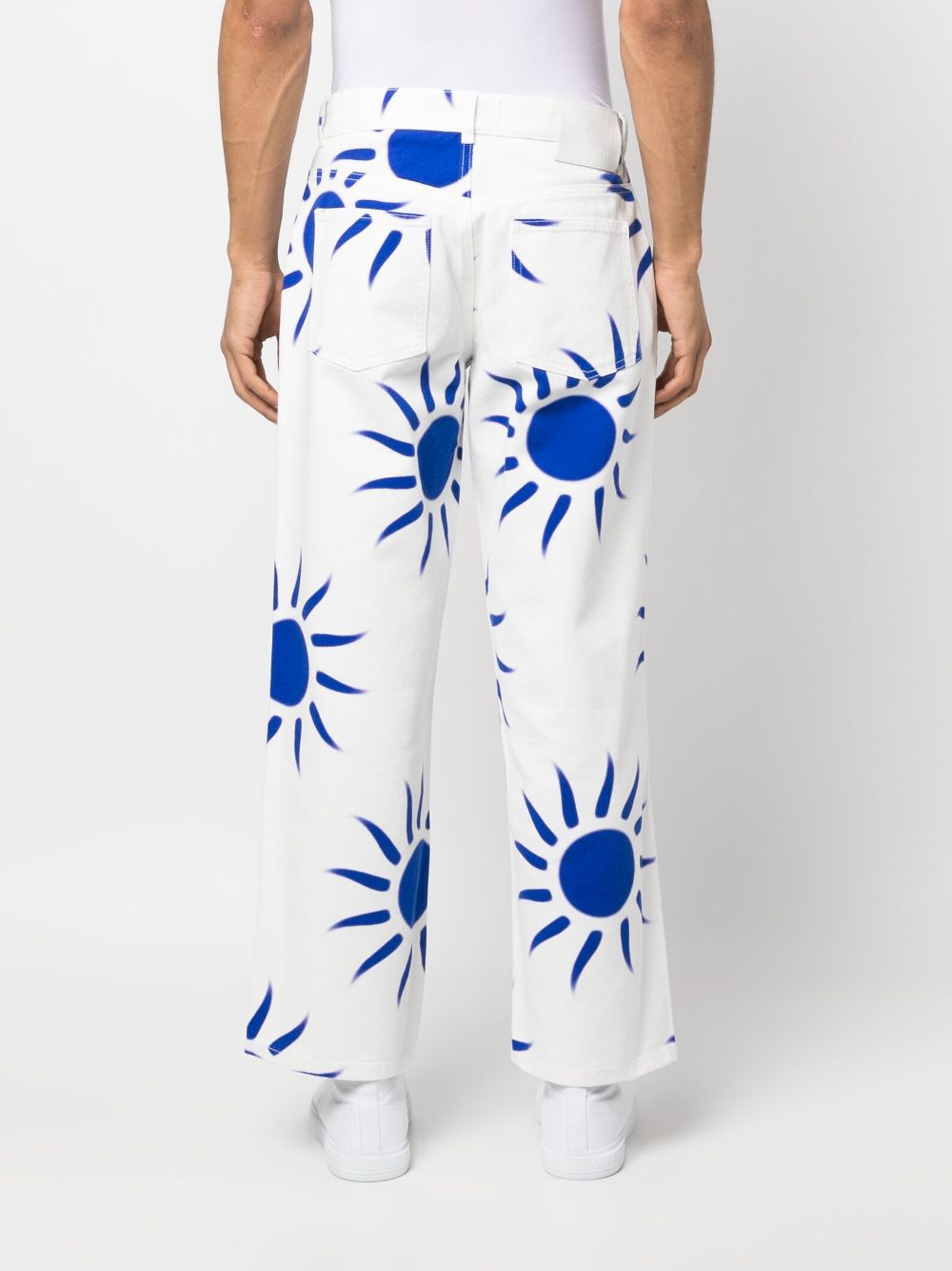 Graphic-Print Straight-Leg Jeans