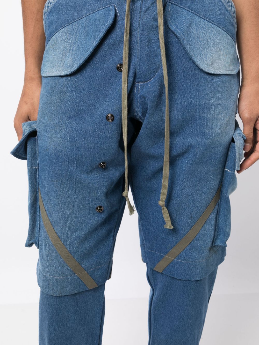 Panelled Washed Jeans
