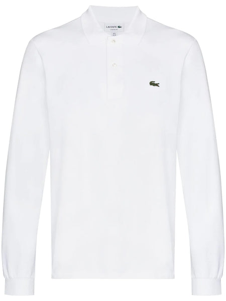Logo-Patch Long-Sleeve Polo Shirt