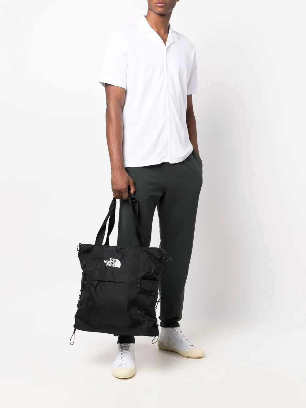Borealis logo-embroidered tote bag