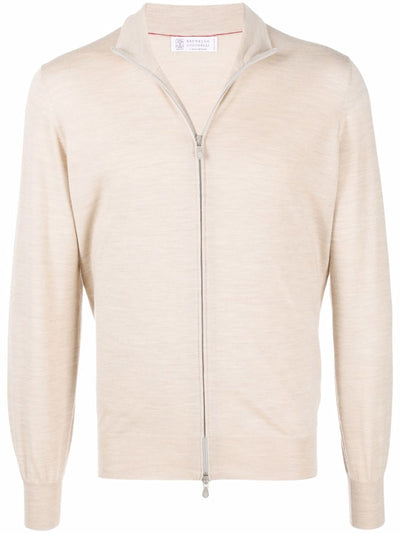 Zipped-Up Knit Cardigan