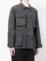 Camouflage-Print Military Jacket