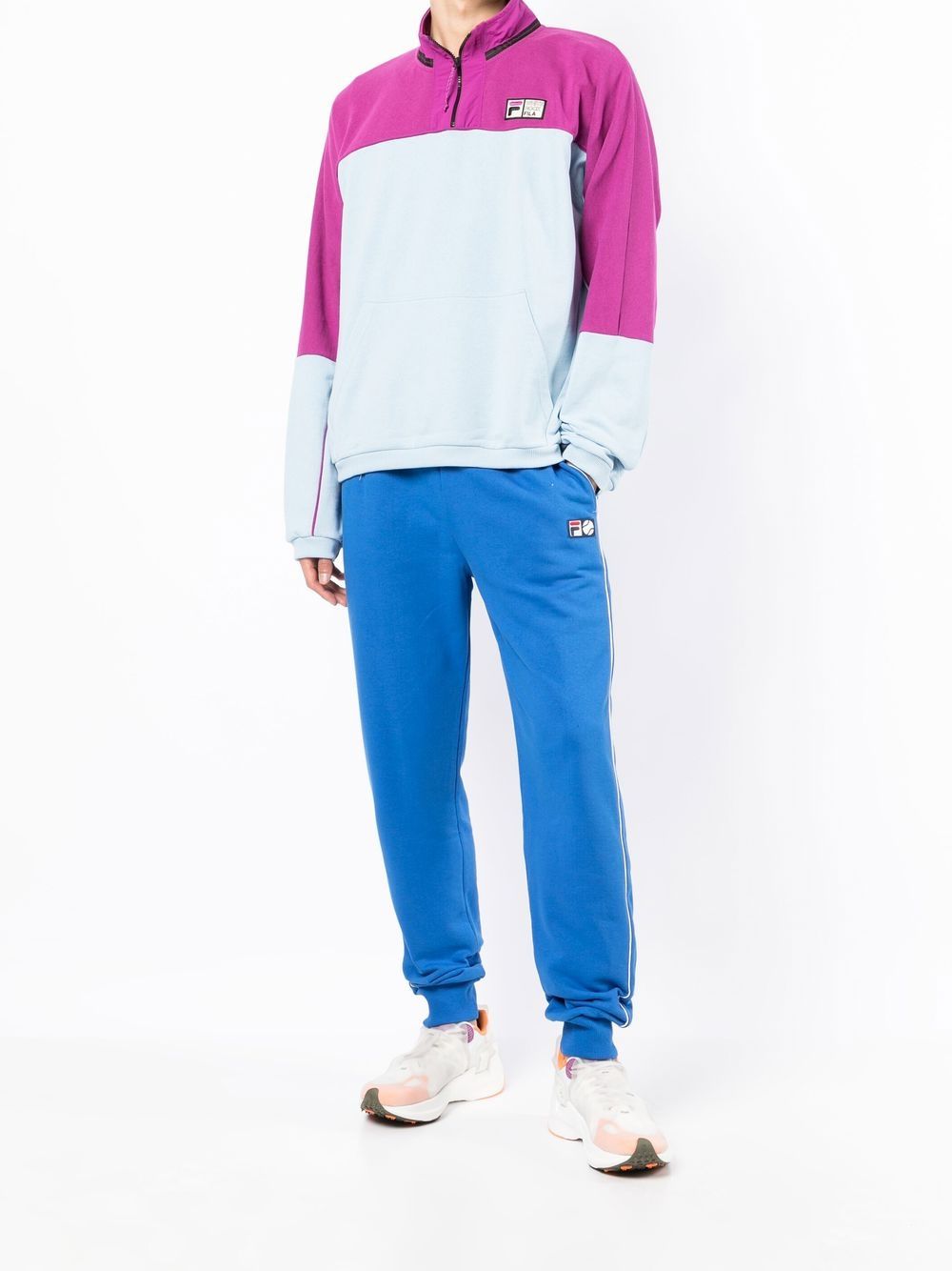 Logo-Patch Half-Zip Sweater