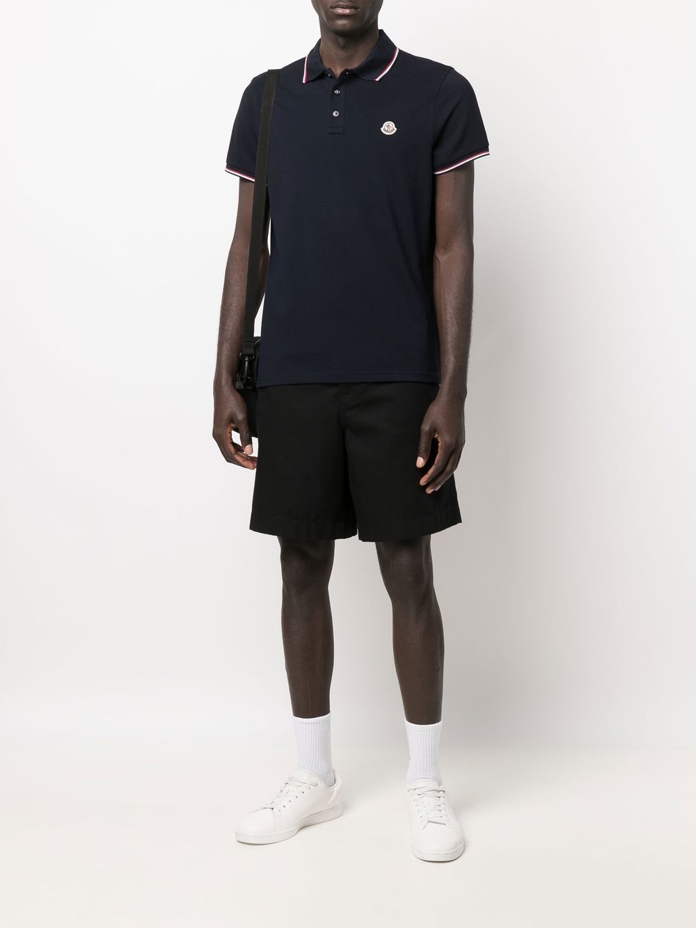 logo patch polo shirt