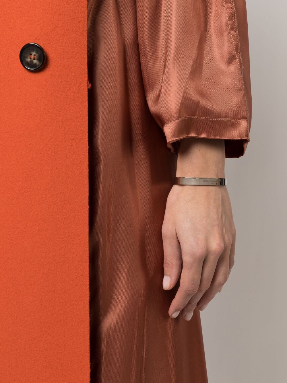 Logo-Engraved Cuff Bracelet