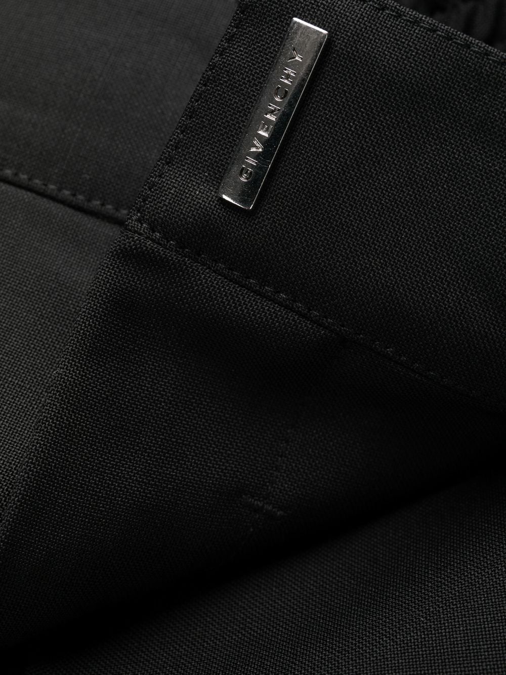 slim-cut wool-blend trousers 