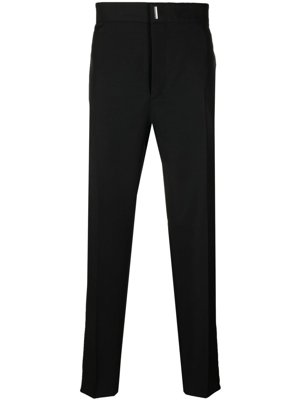 slim-cut wool-blend trousers 