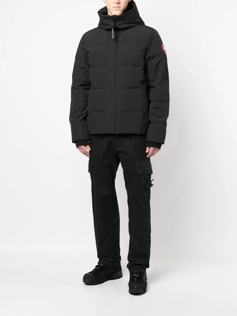 quilted hooded jacket