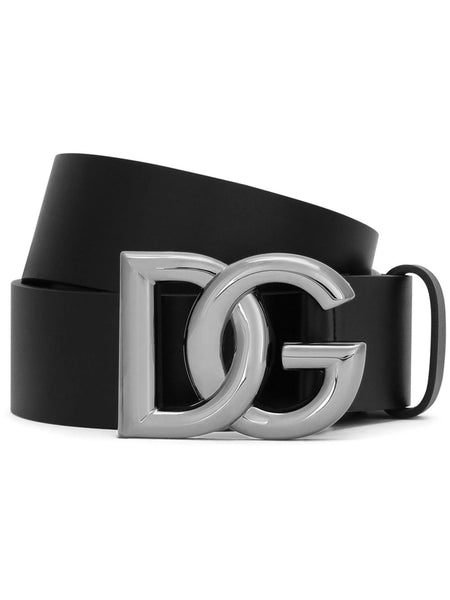 Dg-Logo Leather Belt