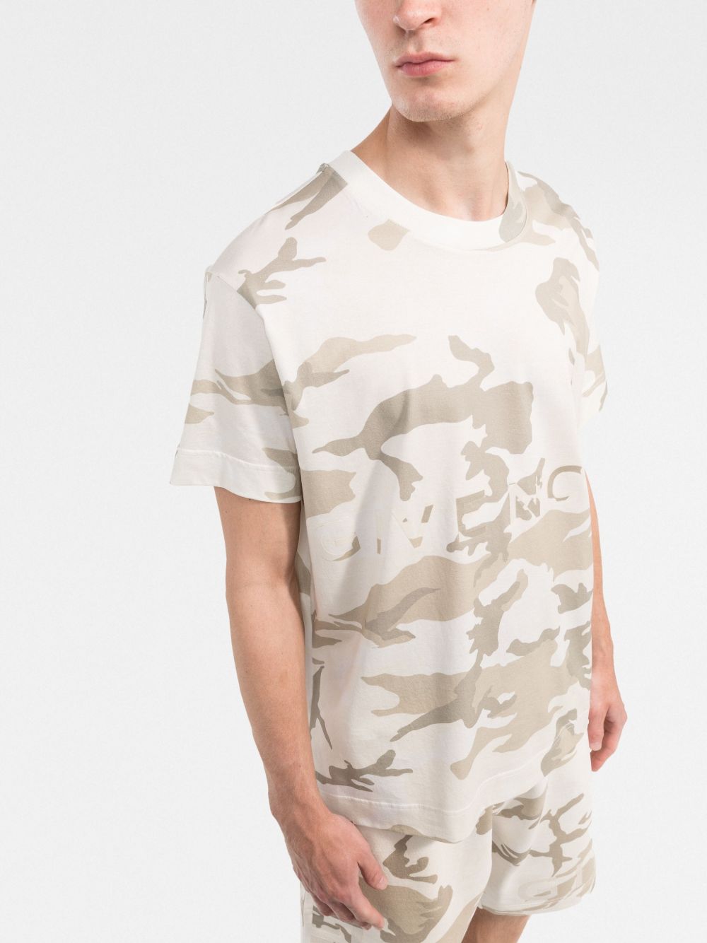 Camouflage-Print Cotton T-Shirt