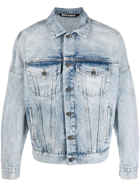 Logo-Print Denim Trucker Jacket