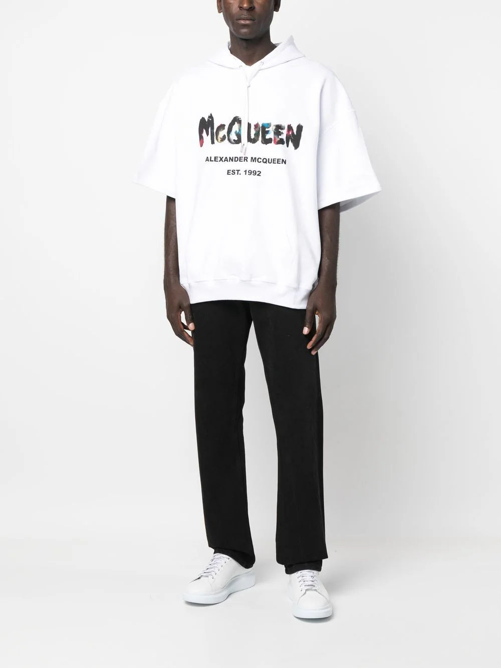 Logo-Print Short-Sleeved Hoodie