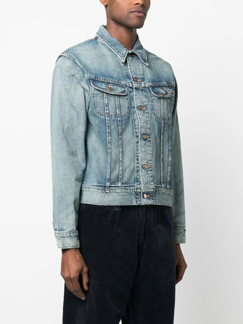 button-down fastening denim jacket