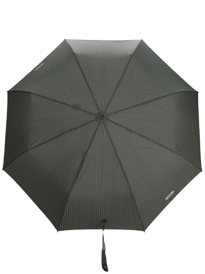 Pinstriped Logo-Print Umbrella