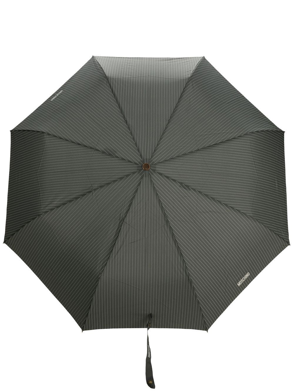 pinstriped logo-print umbrella