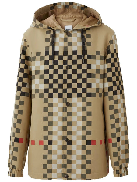 Pixel Check Hooded Jacket