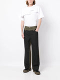 Double-Waistband Detail Trousers