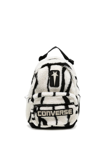 Logo-Patch Fleece-Texture Backpack