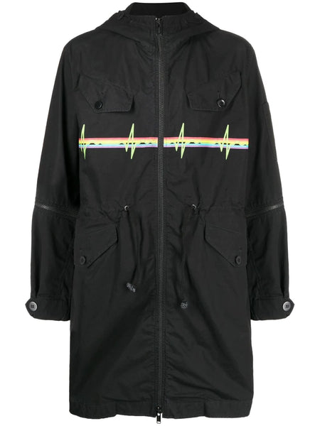 Graphic-Print Hooded Parka