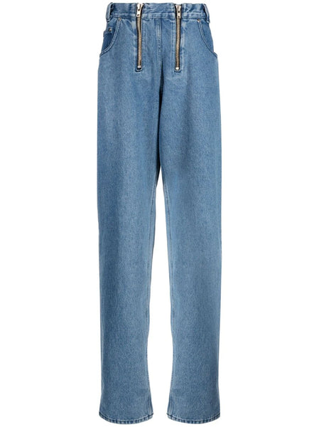 Zip-Up Lose-Fit Jeans