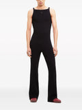 Ribbed Knit Flared Jumpsuit