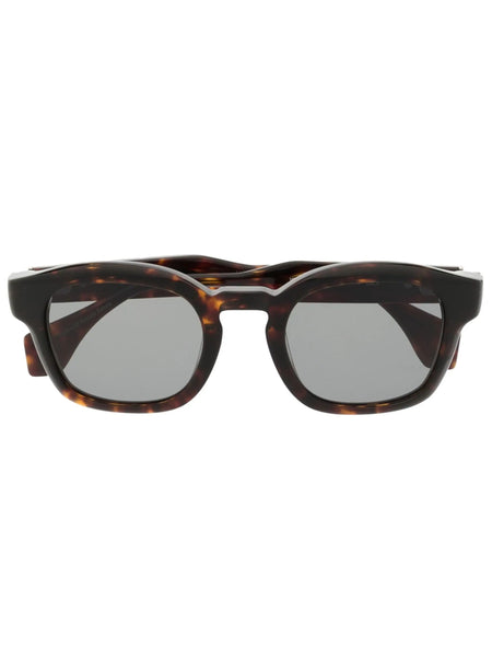 Cary Tortoiseshell Rectangle-Frame Sunglasses