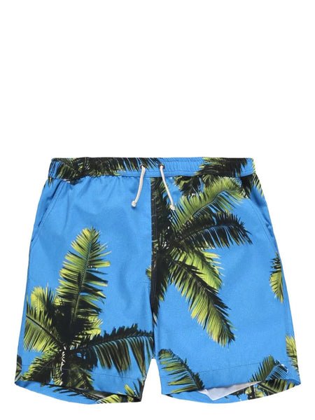 Palm Tree-Print Swim Shorts