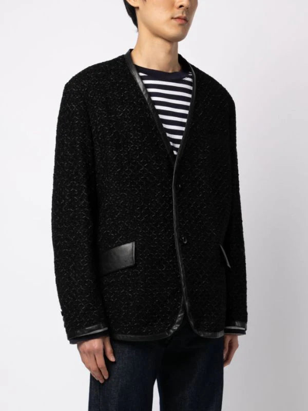 V-Neck Single-Breasted Jacket